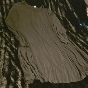 Old Navy Black Long Sleeve Swing Dress